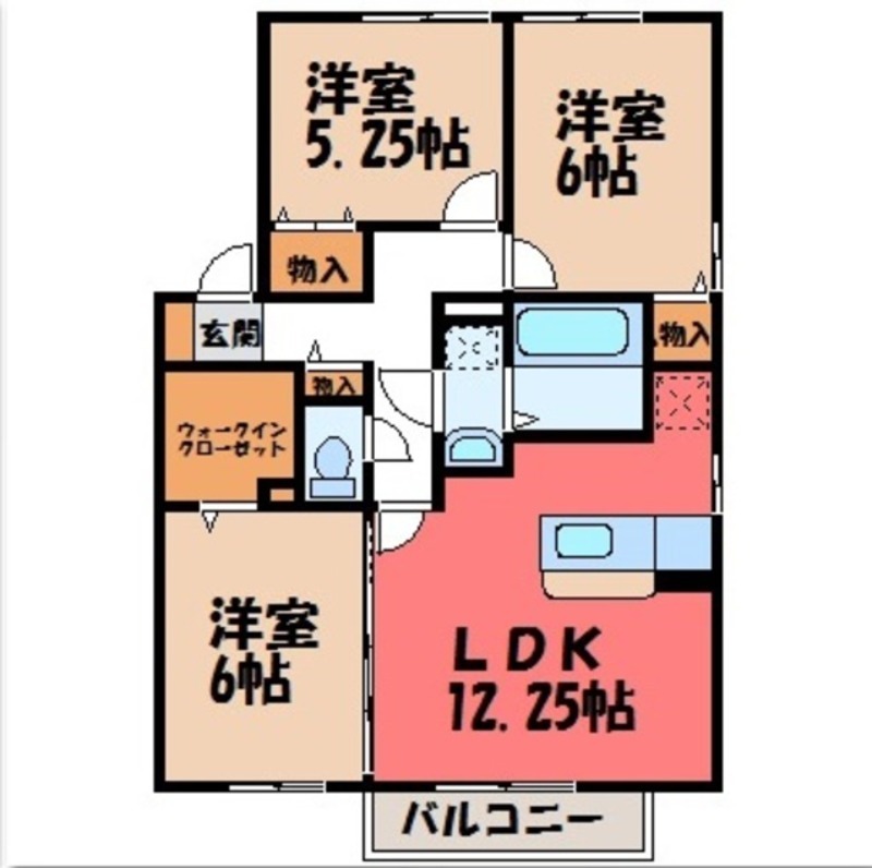 リビングタウン古河 Bの間取り