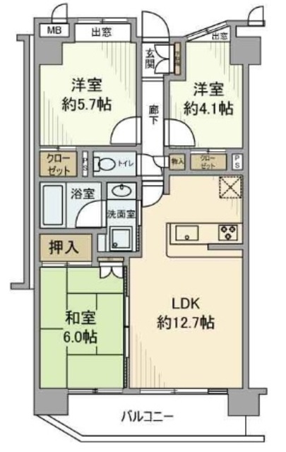 日神パレステージ鴨居の間取り