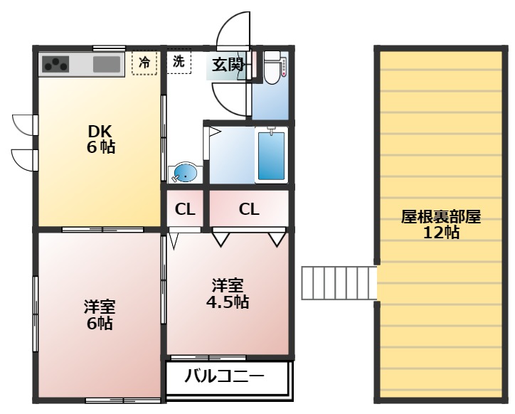 横田ハイツの間取り