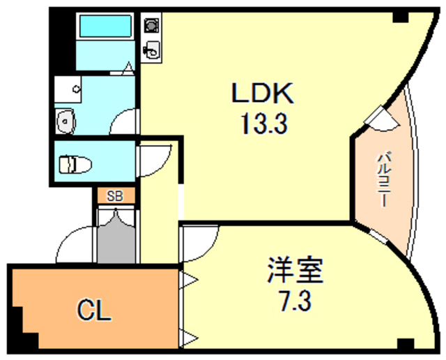 明石市東仲ノ町のマンションの間取り