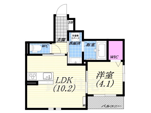 兵庫区芦原通3丁目ヘーベルメゾンの間取り