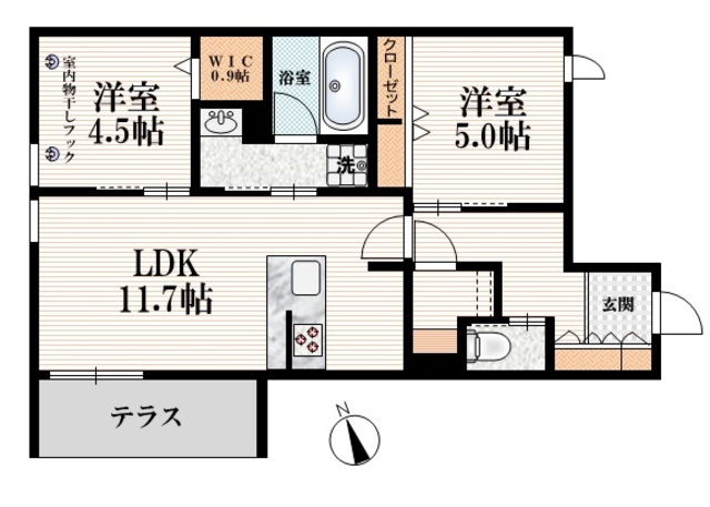 クレールロジュマンの間取り