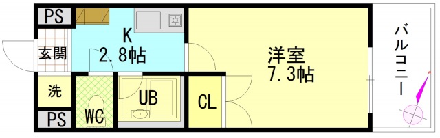 シャンテ中垣の間取り