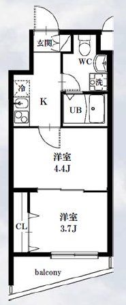 【シャッツ高円寺の間取り】