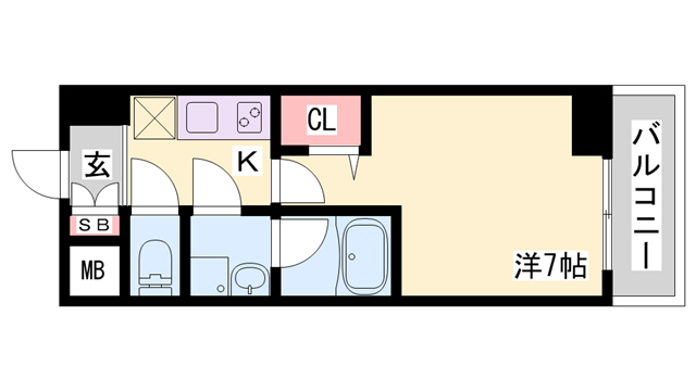 【ファーストレジデンス三宮EASTの間取り】