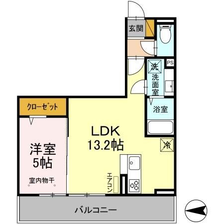 流山市大字東深井のアパートの間取り