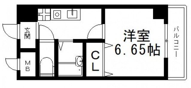 東大阪市荒川のマンションの間取り