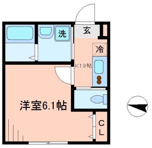 川越市南通町のアパートの間取り