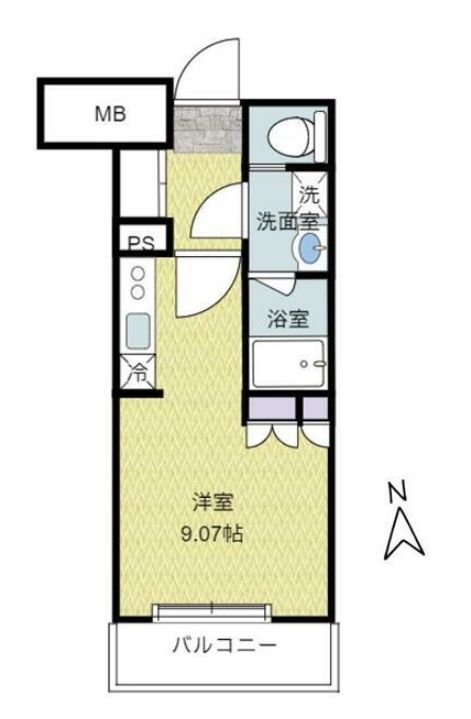 仙台市青葉区片平のマンションの間取り