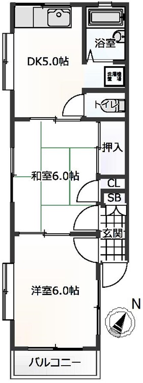 みさきスカイハイツの間取り