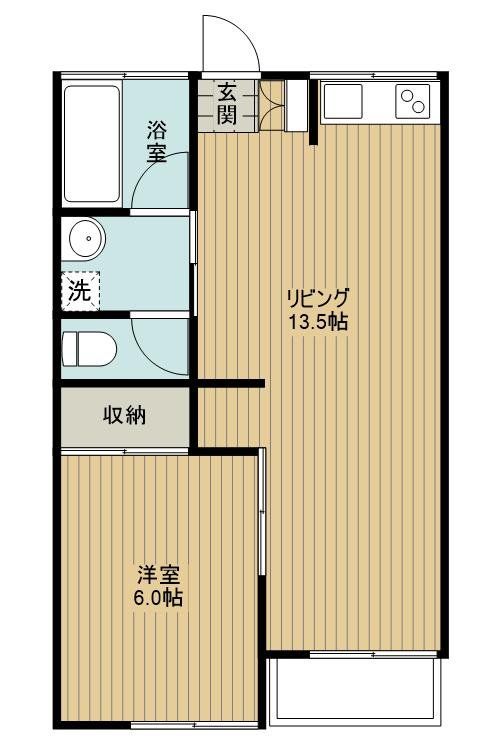 横浜市青葉区もえぎ野のアパートの間取り