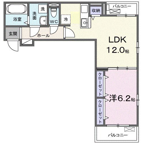 さいたま市見沼区深作のアパートの間取り