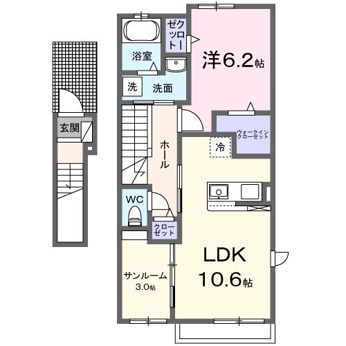 ラヴィベール．ＪＪ．IIの間取り