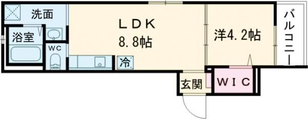 泉佐野市高松北のアパートの間取り