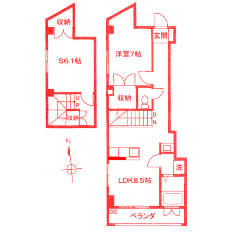 【サンタアパートの間取り】