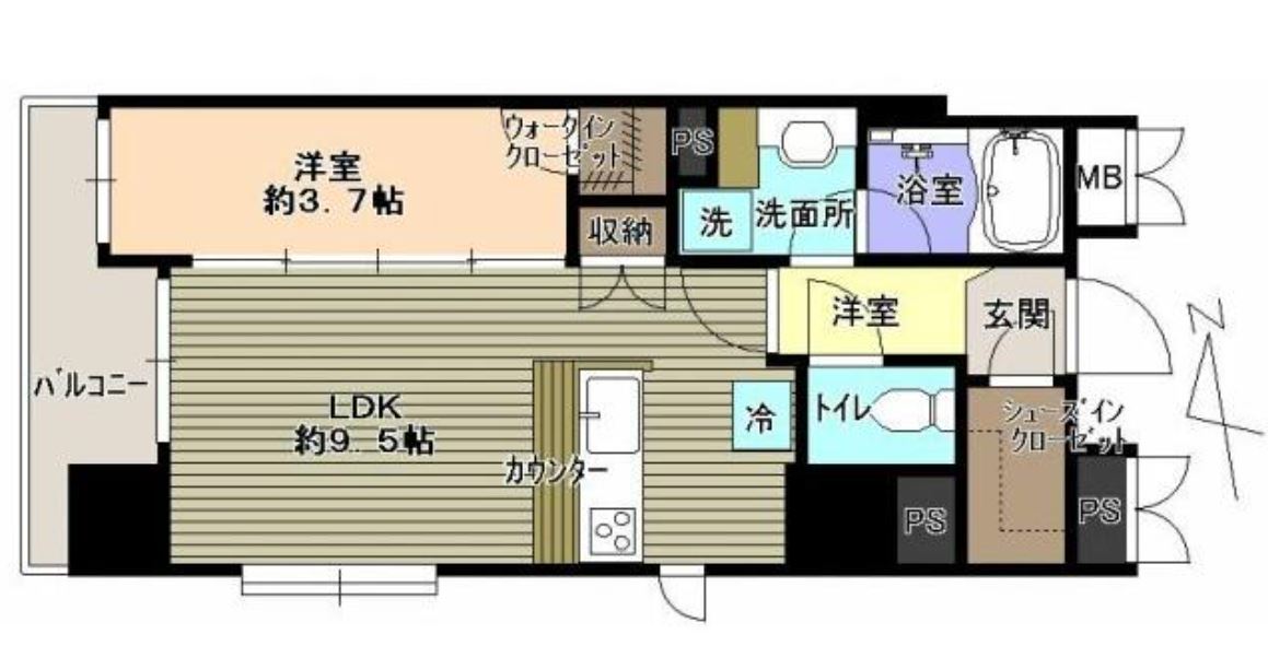 豊島区南長崎のマンションの間取り