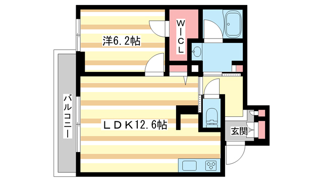 香芝市五位堂のアパートの間取り