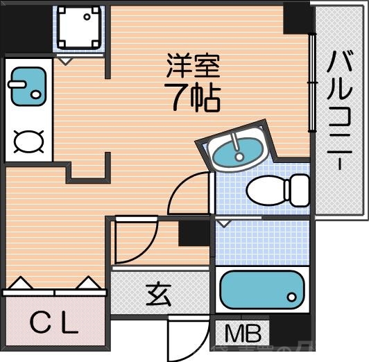 大阪市西成区花園南のマンションの間取り