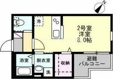 大和市西鶴間のアパートの間取り