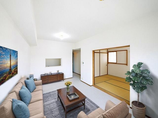 居室・リビング　CGで家具等を配置したもので家具等は含まれません