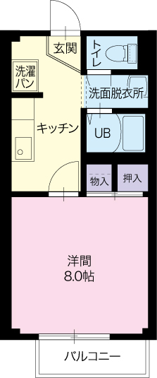 フラット眞山の間取り