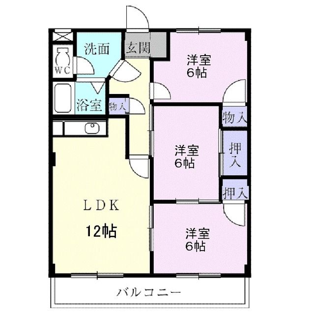 河内長野市中片添町のマンションの間取り