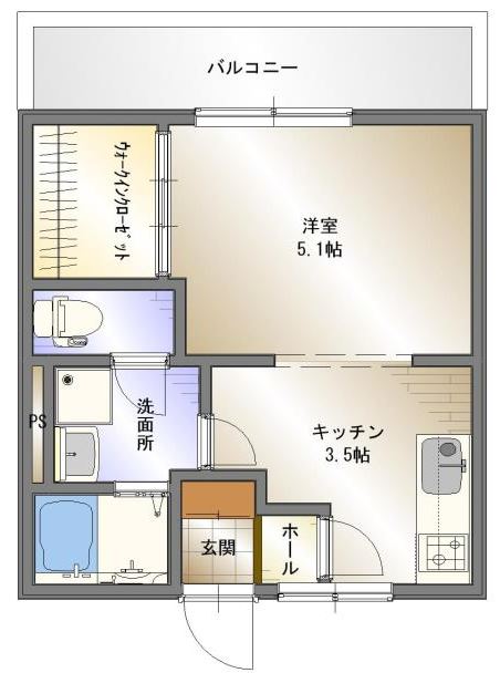 コーポ金沢の間取り