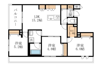 志木市幸町のマンションの間取り