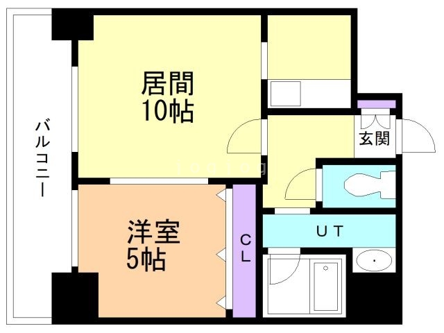 札幌市東区北七条東のマンションの間取り