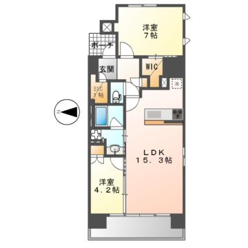 名古屋市中区上前津のマンションの間取り