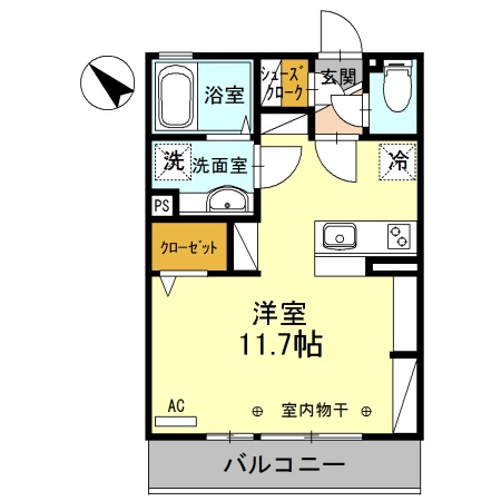 Ｄ-ｒｏｏｍＢｕｓｉｎｅｓｓ花垣303の間取り