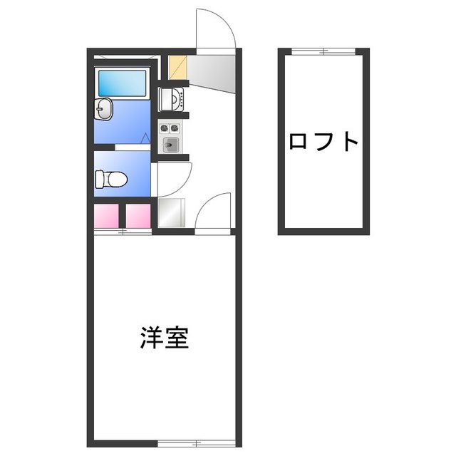 和歌山市小人町南ノ丁のアパートの間取り