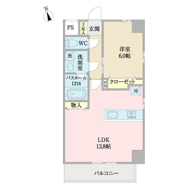 常滑市りんくう町のマンションの間取り