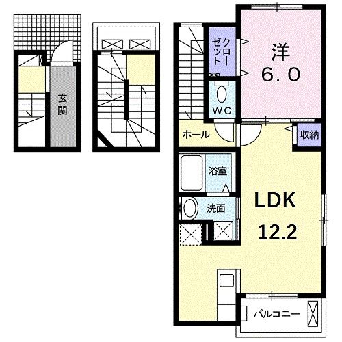 リリ－御蔭の間取り