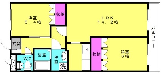 コンフォース大開の間取り