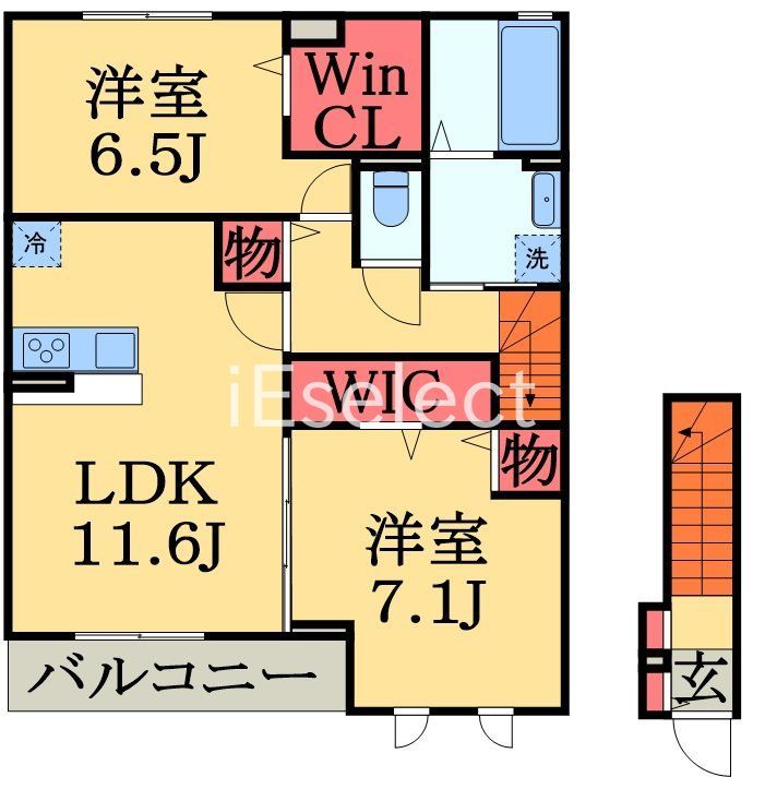 四街道市栗山のアパートの間取り