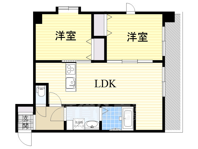 W.O.B京橋の間取り