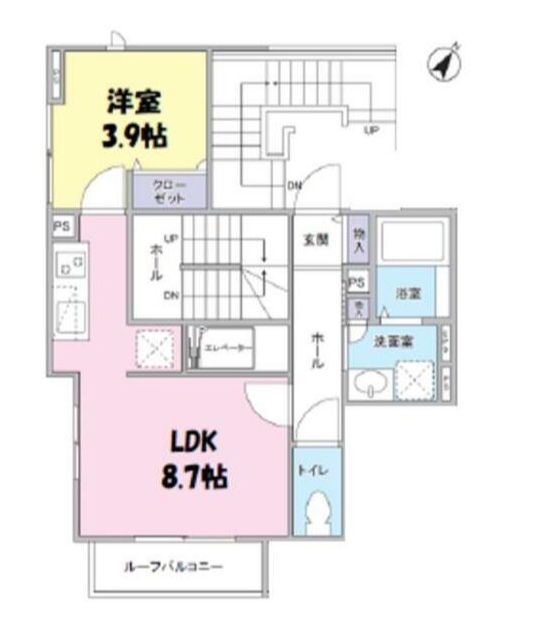 さいたま市見沼区東大宮のアパートの間取り