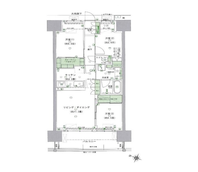 ふじみ野市大原のマンションの間取り