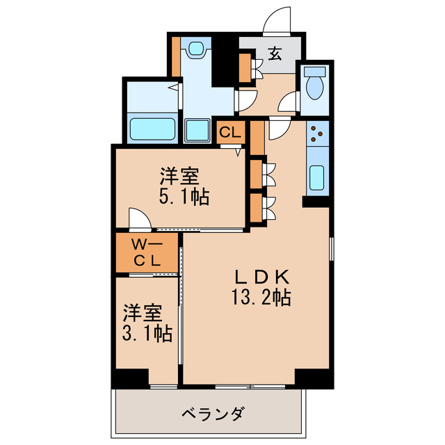 クレストタワー栄の間取り写真