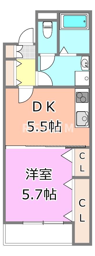 ＪＲ総武線 千葉駅 徒歩14分 3階建 築13年の間取り写真