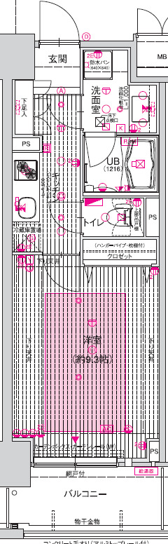 エスリード長堀タワーの間取り写真