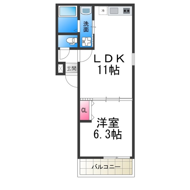 フジパレス諏訪ノ森V番館の間取り写真