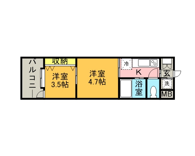 No54 Wes-PROJECT博多駅南の間取り写真