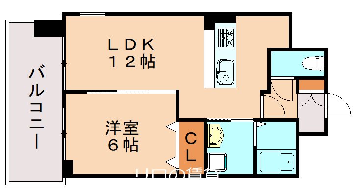 ＪＲ日豊本線 城野駅 徒歩5分 6階建 築13年の間取り写真