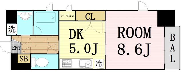 天満泉マンションの間取り写真