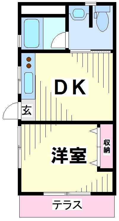 渋谷区幡ヶ谷のマンションの間取り