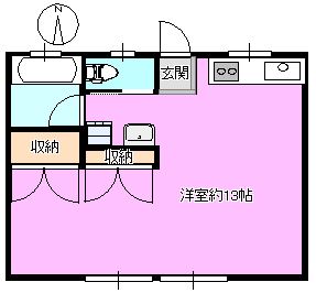 上田市古里のアパートの間取り