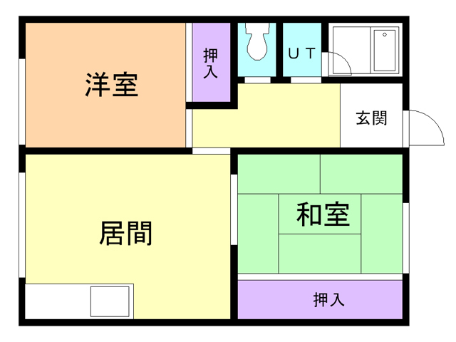 酒巻ハイツ２号棟の間取り