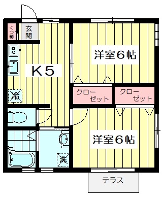 杉並区本天沼のアパートの間取り